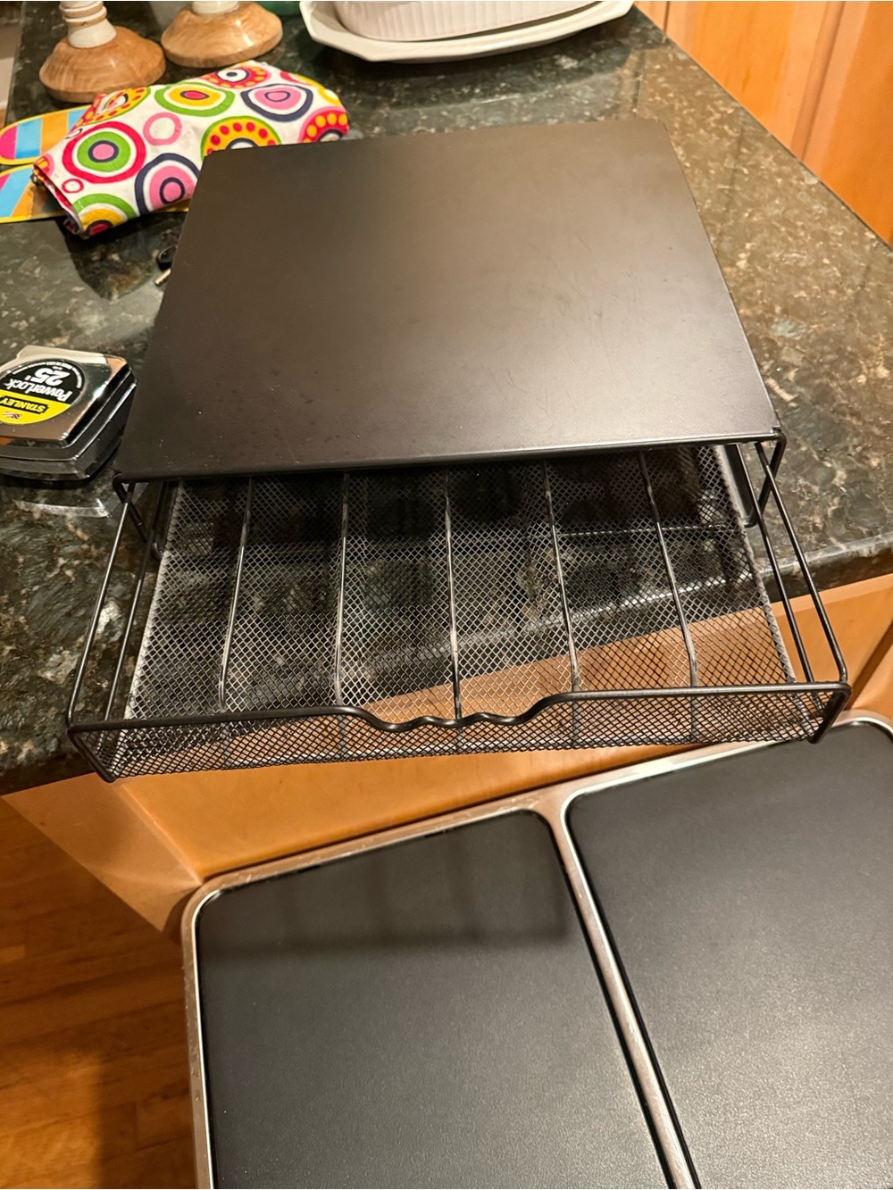 Black Metal Mesh Drawer Organizer